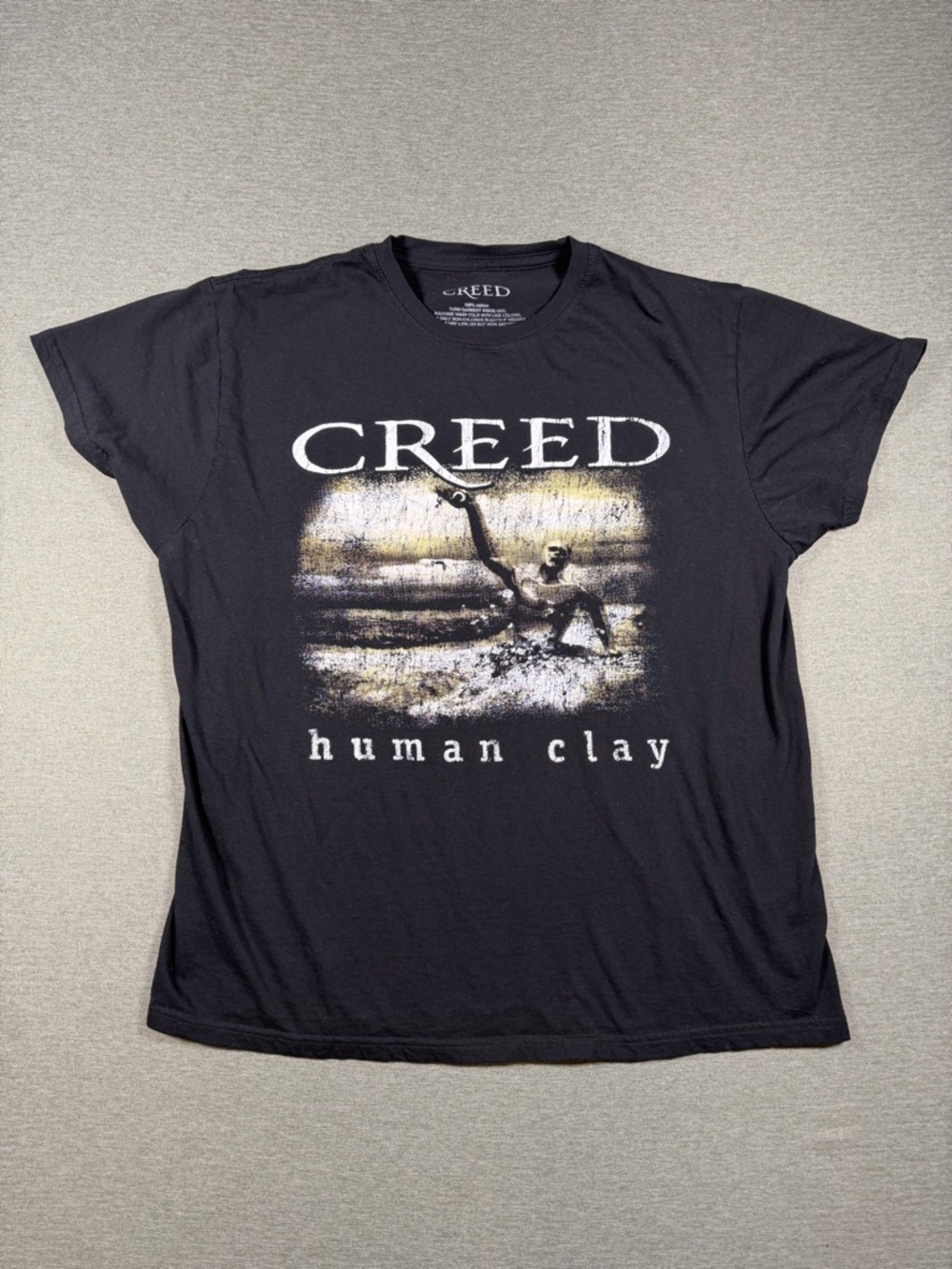 Creed Black Graphic Logo Tee with White Print